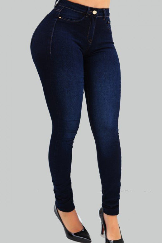High Waist Stretch Slim Fit Skinny Jeans Lavish Daily