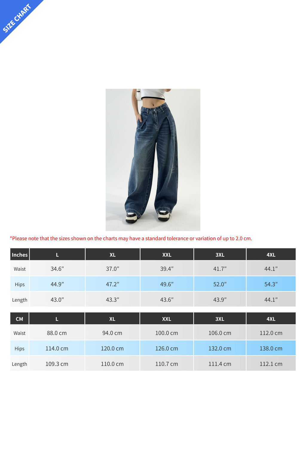 Plus Size Baggy Folded Wide Leg Jeans Lavish Daily