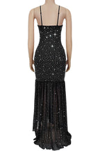 Rhinestone Strap Slit Bodycon Dress Lavish Daily