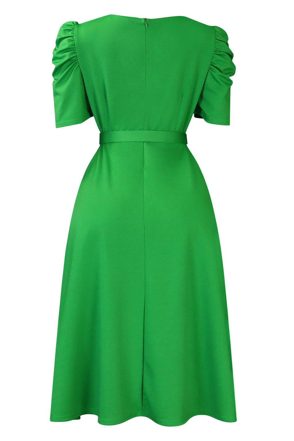 Solid Ruched Midi Dress Lavish Daily