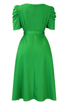 Solid Ruched Midi Dress Lavish Daily