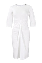 Office Pleated Pencil Dress Women's Slim Fit Lavish Daily