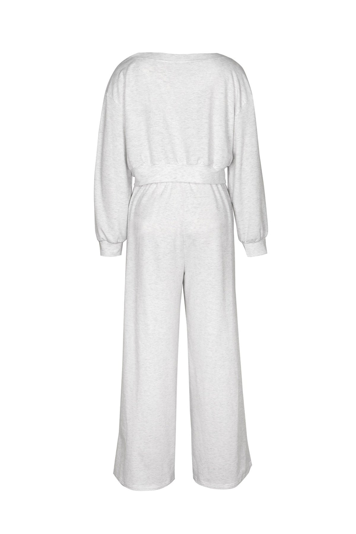 Off-Shoulder Sweatshirt & Wide-Leg Pants Set Lavish Daily