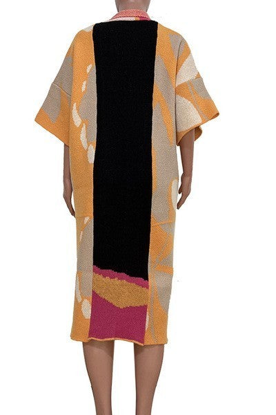 Knit Side-Slit Cardigan Lavish Daily