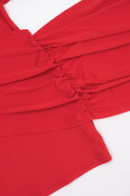 One-Shoulder Lapel Mini Dress Lavish Daily