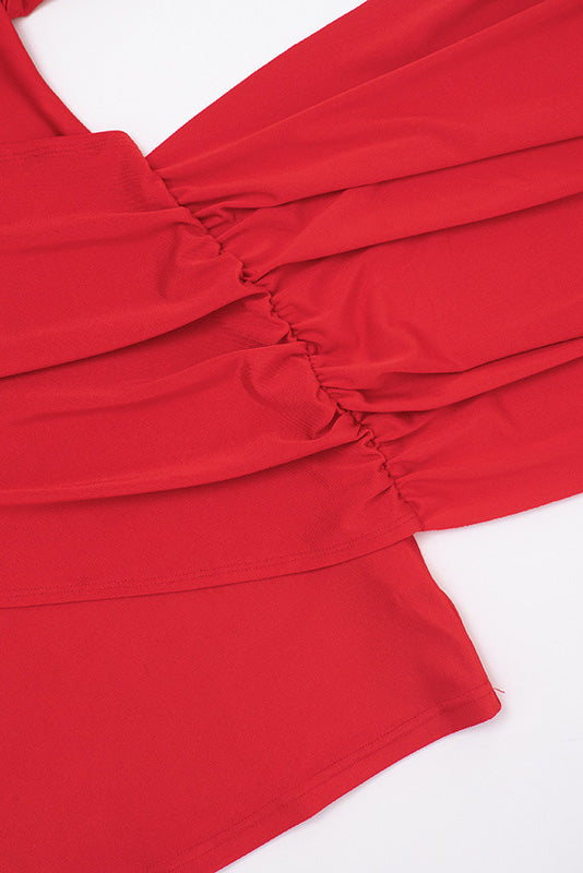 One-Shoulder Lapel Mini Dress Lavish Daily