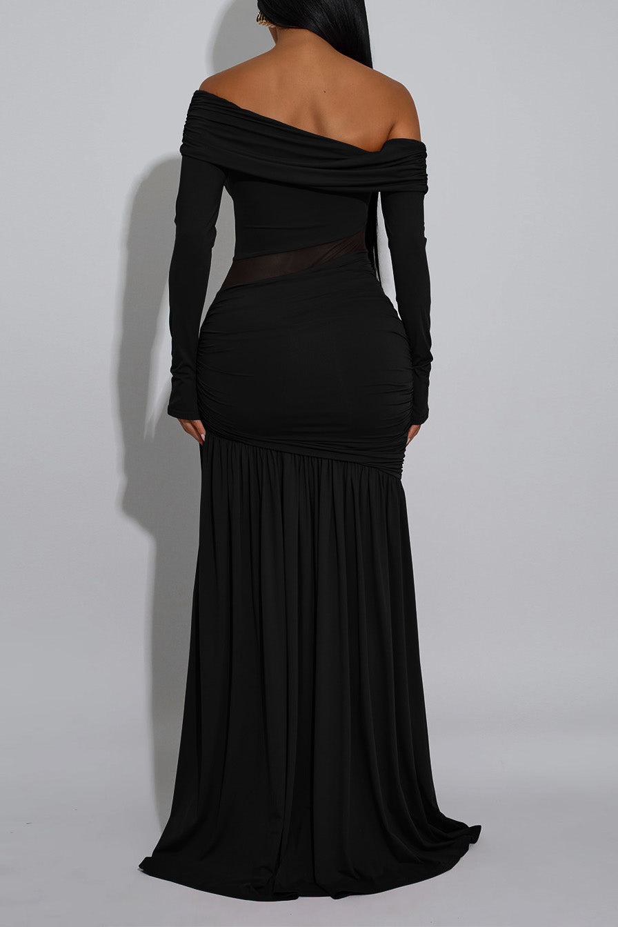 See-Through Mesh Maxi Dress Lavish Daily