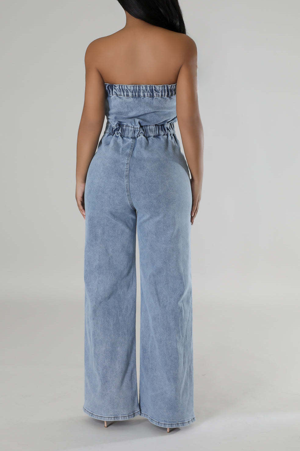 Wide Leg Denim Jumpsuit Lavish Daily