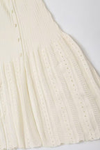 Collared Buttoned Short Sleeve Knit Midi Dress Lavish Daily