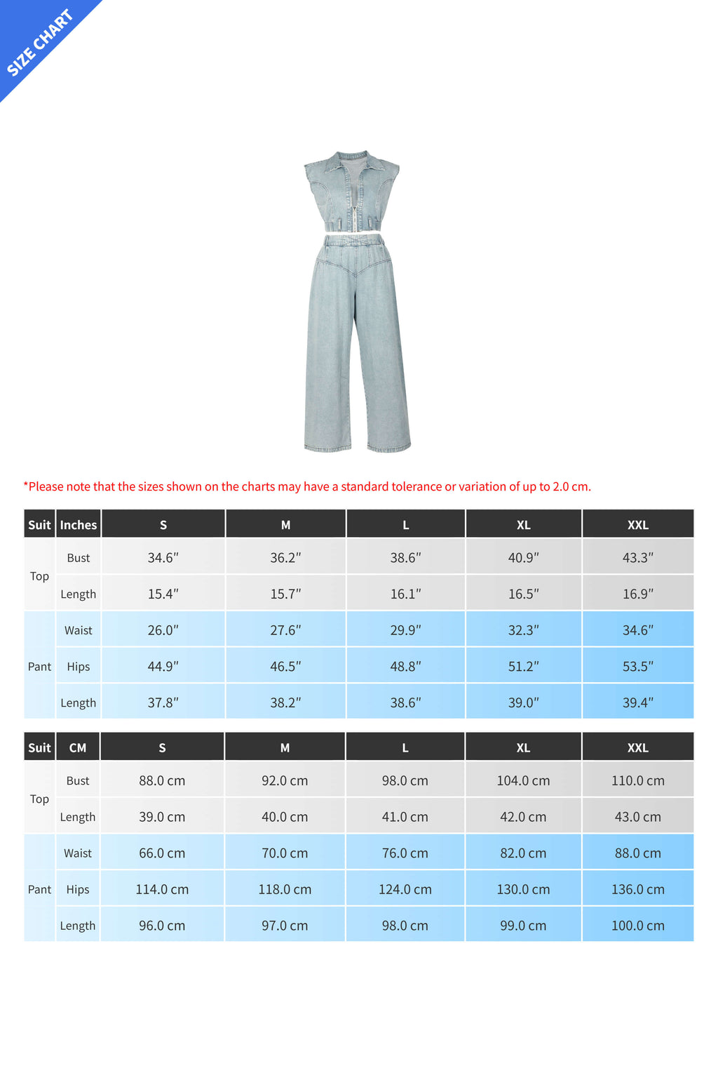 Zip-Up Vest High-Rise Wide Leg Pants Denim Set Lavish Daily