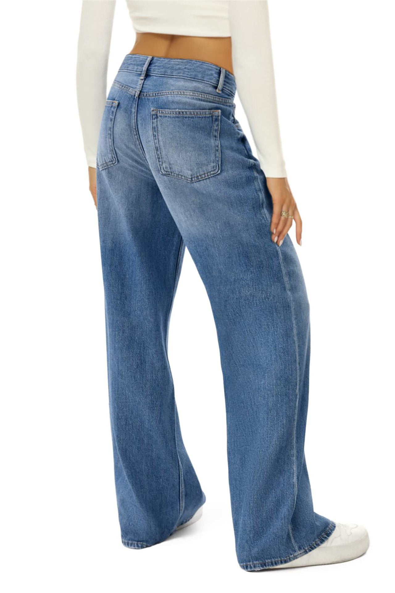 Loose Non-Stretch Wide Leg Jeans Lavish Daily