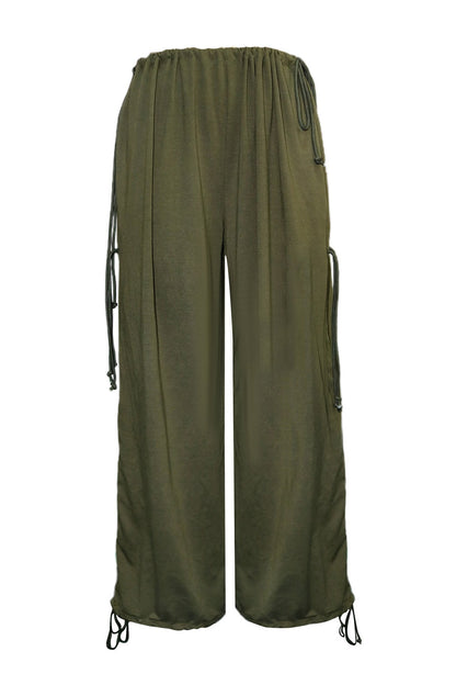 Adjustable Drawstring Baggy Parachute Pants Lavish Daily