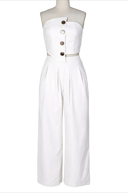 Asymmetrical Bandeau Pant Set Lavish Daily