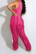 Fringe Pants Sleeveless Casual Two Piece Set Lavish Daily