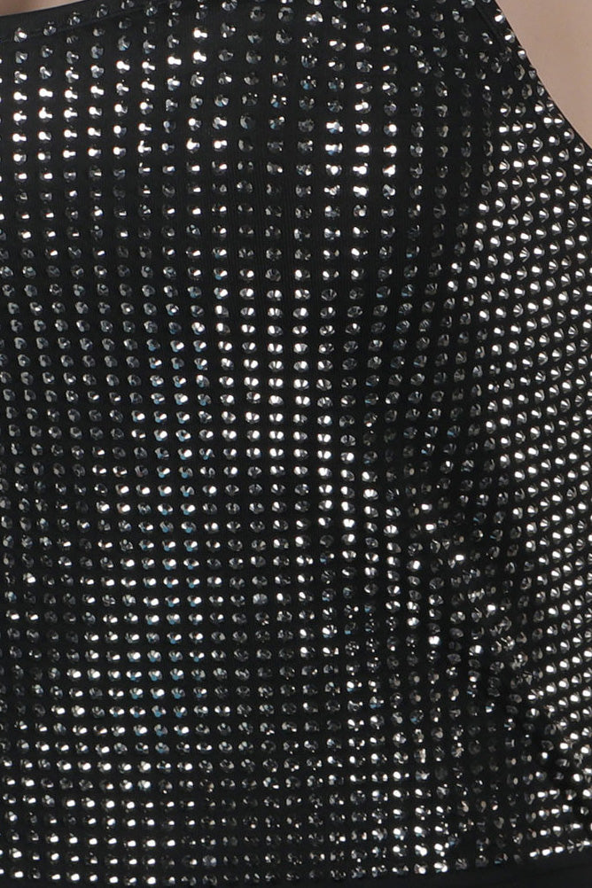 Rhinestone Lace-Up Cutout Mermaid Dress Lavish Daily