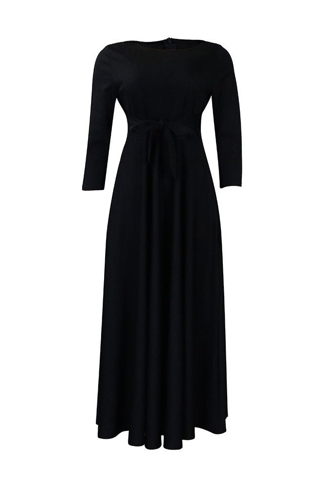Elegant Tie-Waist A-Line Maxi Dress Lavish Daily