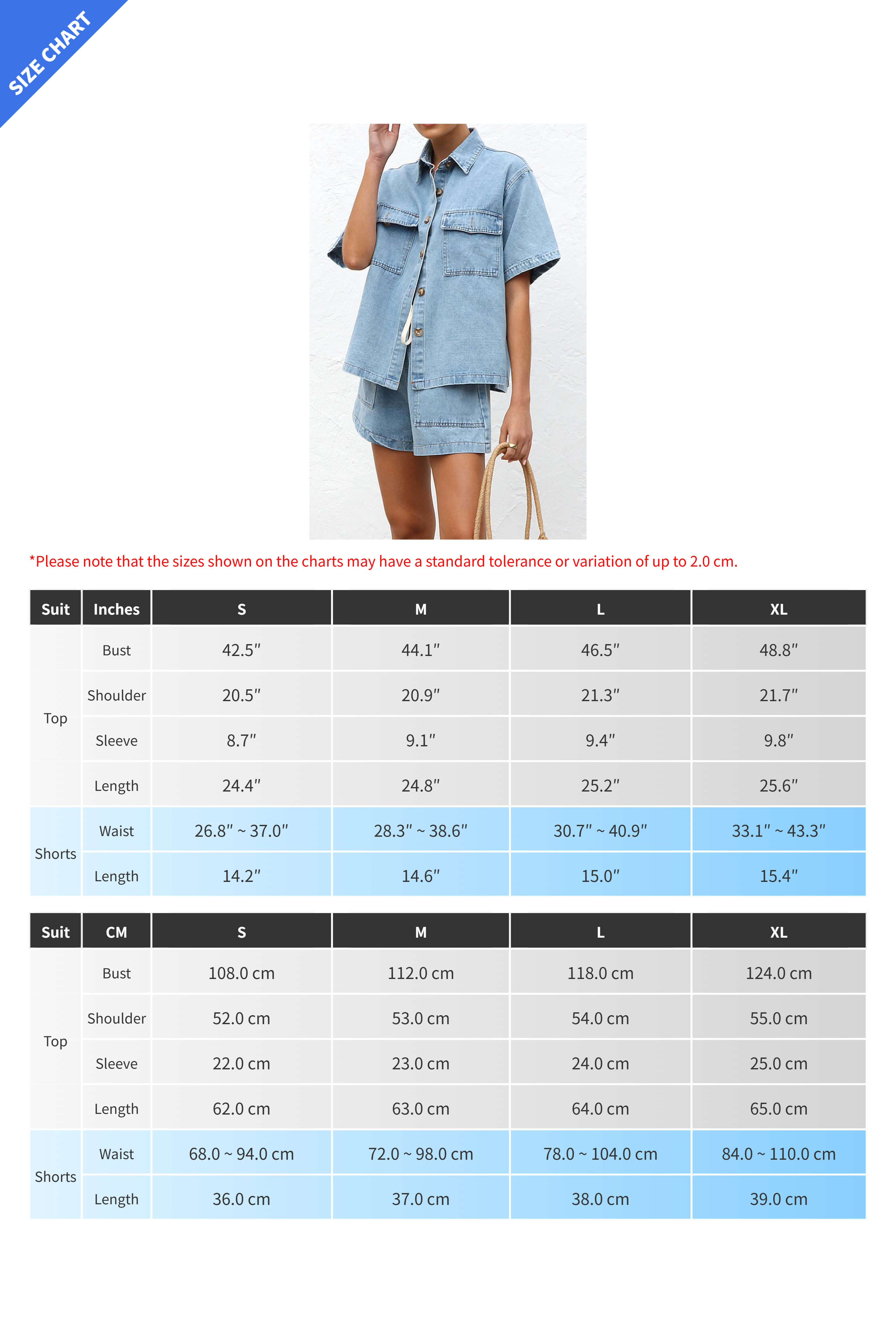 Loose Pocket Denim Shirt & Shorts Set Lavish Daily