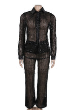 Sequin Shirt & Bell Bottom Pants Set Lavish Daily