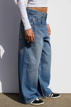 High Waist Vintage Wash Straight Leg Jeans Lavish Daily
