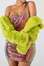 Faux Leather Lapel Short Jacket Lavish Daily