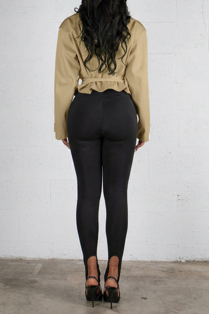 Cropped Trench Coat Lavish Daily