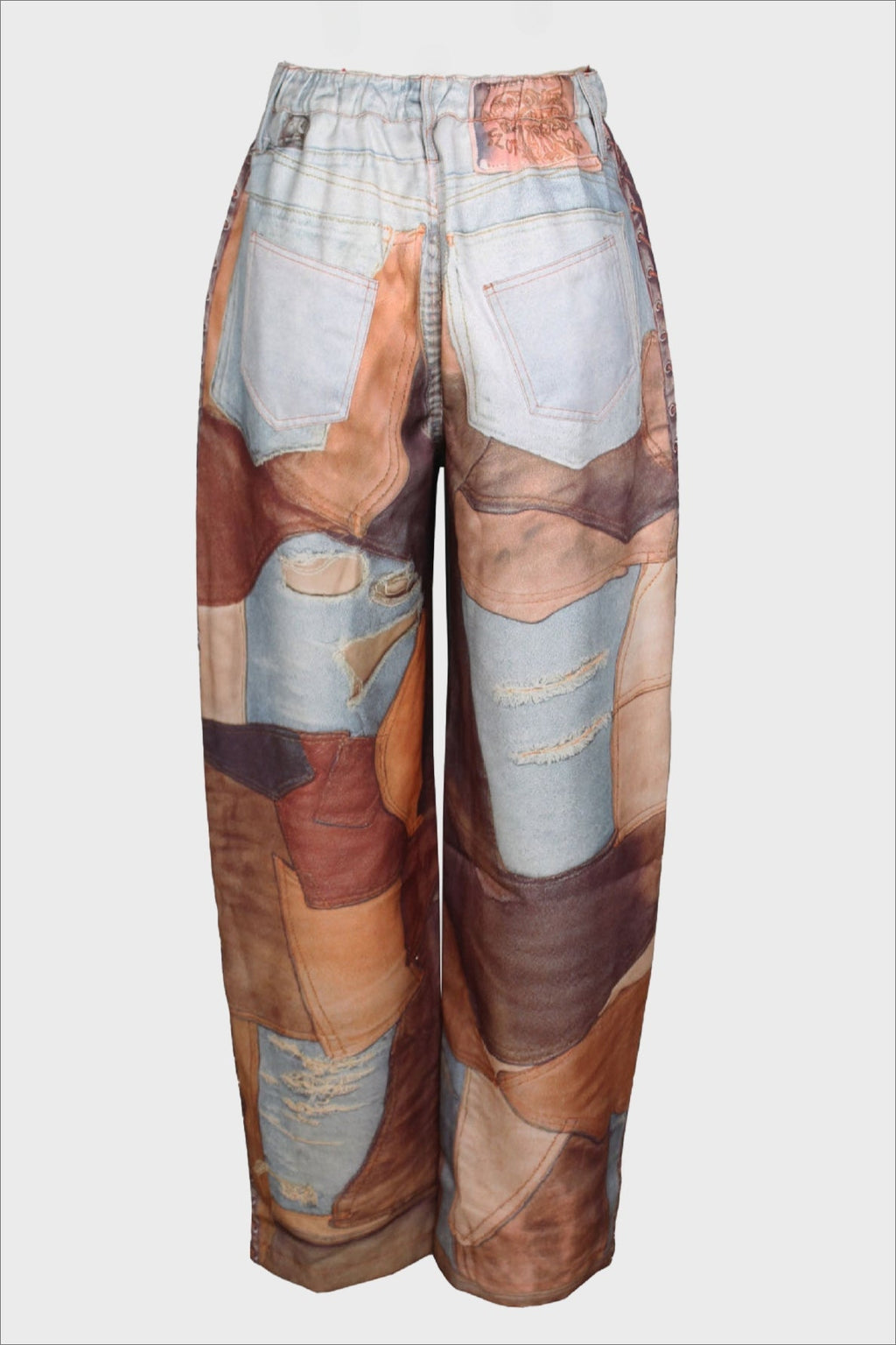 Printed Wide-Leg Casual Trousers Lavish Daily