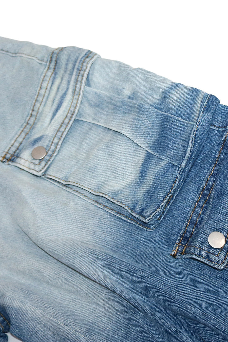 Casual Multi-Pocket Ombre Wide-Leg Jeans Lavish Daily