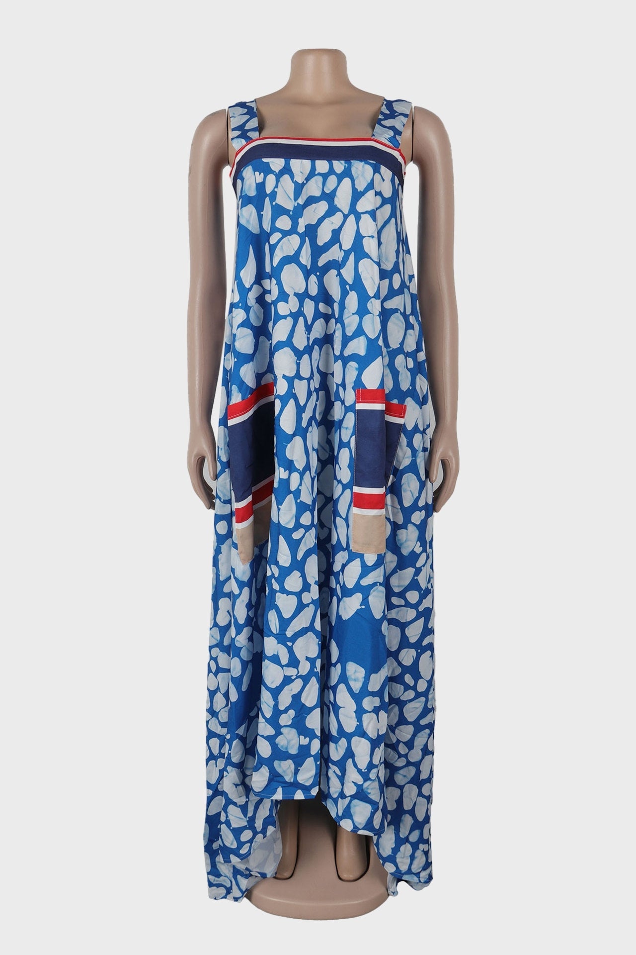 Sleeveless Printed Colorblock Sundress Lavish Daily