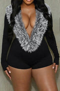 Soft Faux Fur Romper LavishDaily