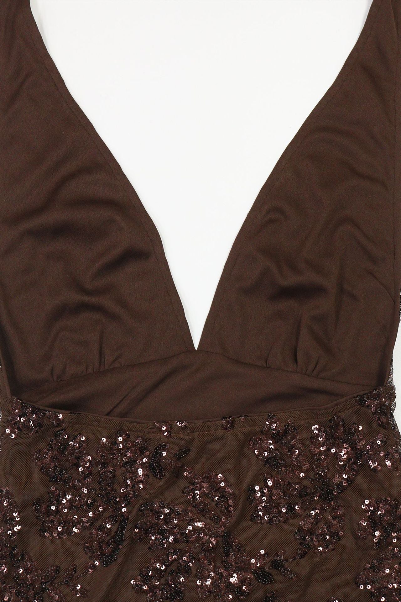 Halterneck Sequin Maxi Dress Lavish Daily