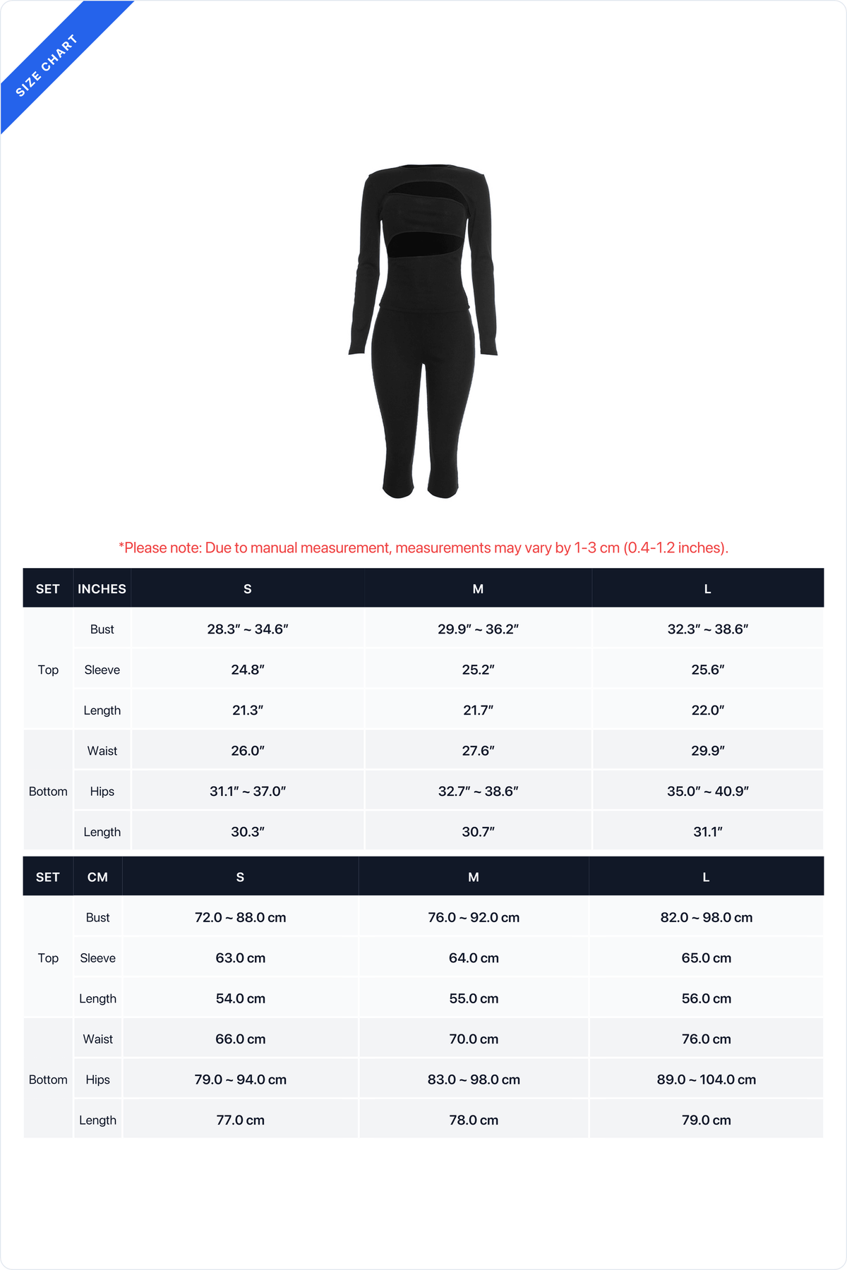 Cutout Long-Sleeve Top & Capri Pants Set Lavish Daily