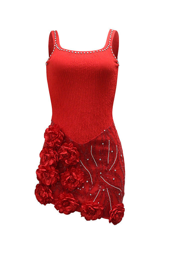 Embellished Rosette Mini Dress Lavish Daily
