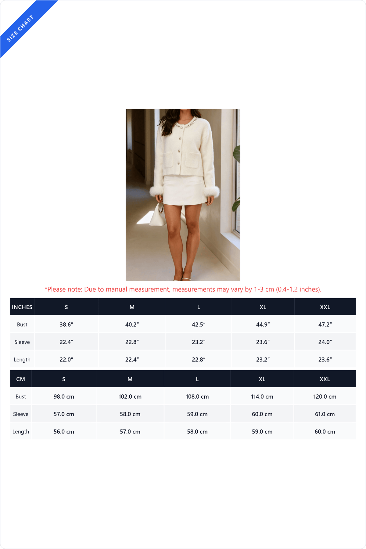 Pearl Trim Faux Fur Sleeve Knit Jacket Lavish Daily