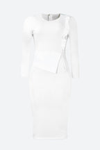 Bodycon Long Sleeve Midi Pencil Dress Lavish Daily