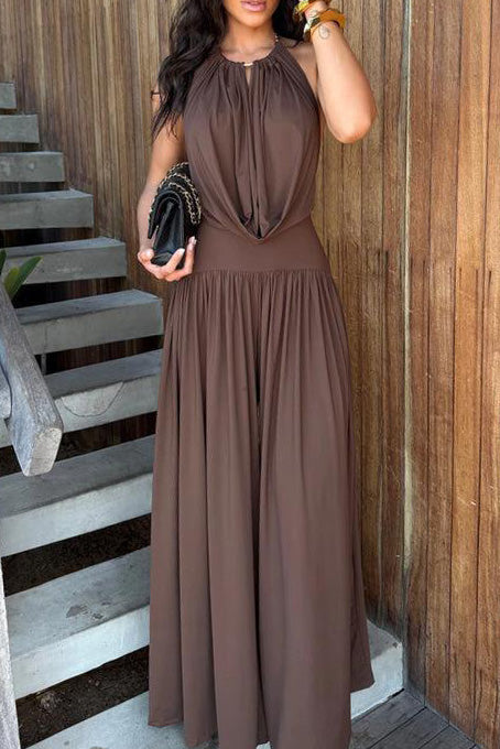 Chic Halter Two-Piece Maxi Set Lavish Daily