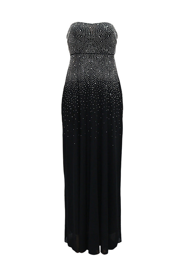 Strapless Hot Drilling Backless Lace-Up Gown Lavish Daily