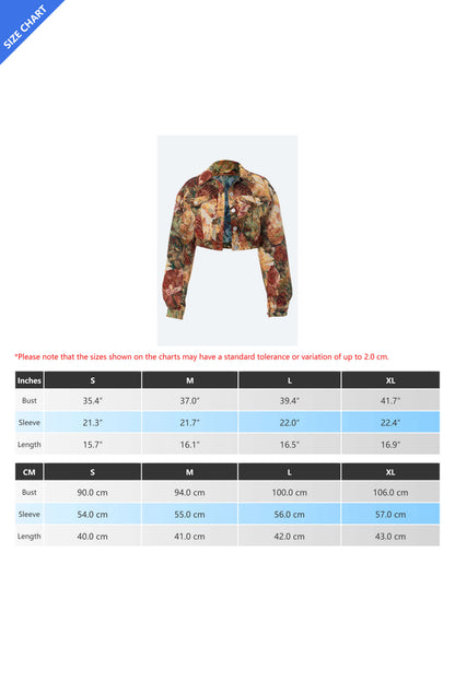 Floral Cropped Jacket Lavish Daily