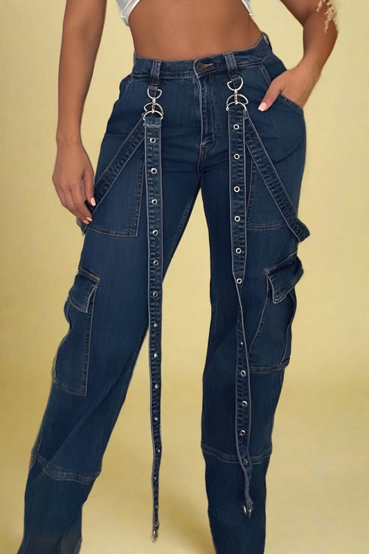 Mid Rise Loose Fit Denim Pants Lavish Daily