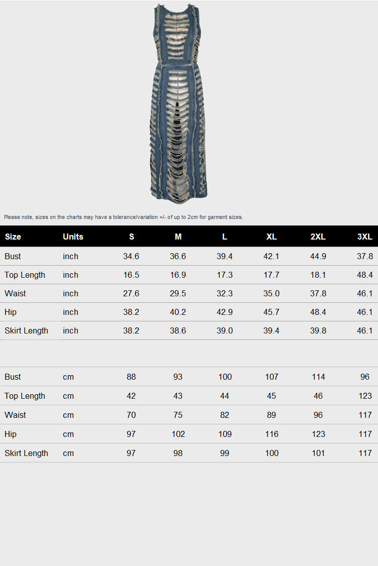 Vintage Washed Frayed Denim Sets Lavish Daily