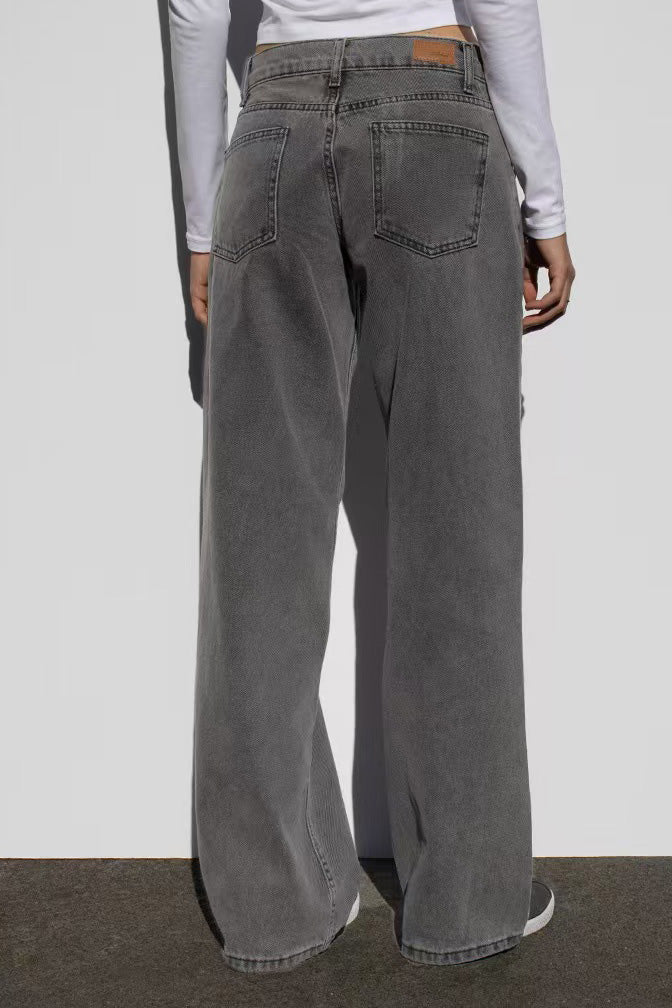 Vintage High Waist Loose Straight Wide Jeans Lavish Daily