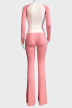 High Waist Slim Fit Two Piece Pants Set Lavish Daily