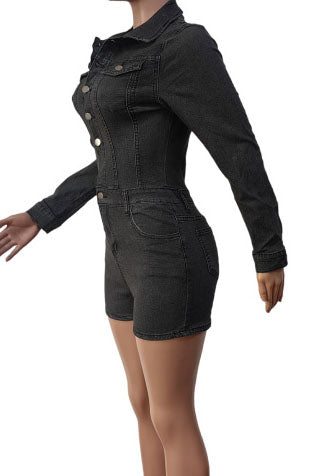 Denim Romper Lavish Daily