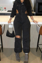 Cut-Out Casual Stretch Jumpsuit Lavish Daily