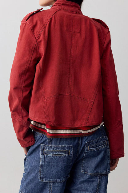 Cropped Vintage Military Band Jacket Lavish Daily