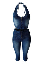 Off-Shoulder Tie Denim Shorts Set Lavish Daily