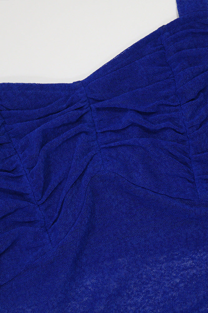 Mesh Sleeveless Tie Slit Dress Lavish Daily