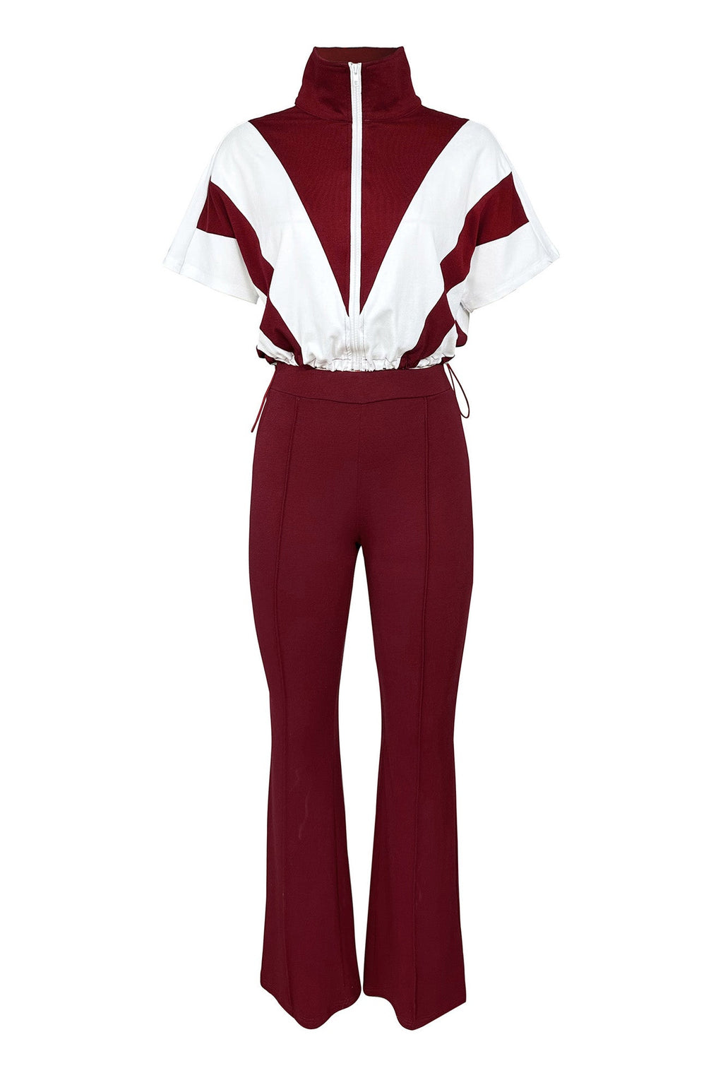 Elastic Waist Colorblock Sport 2-Piece Set Lavish Daily