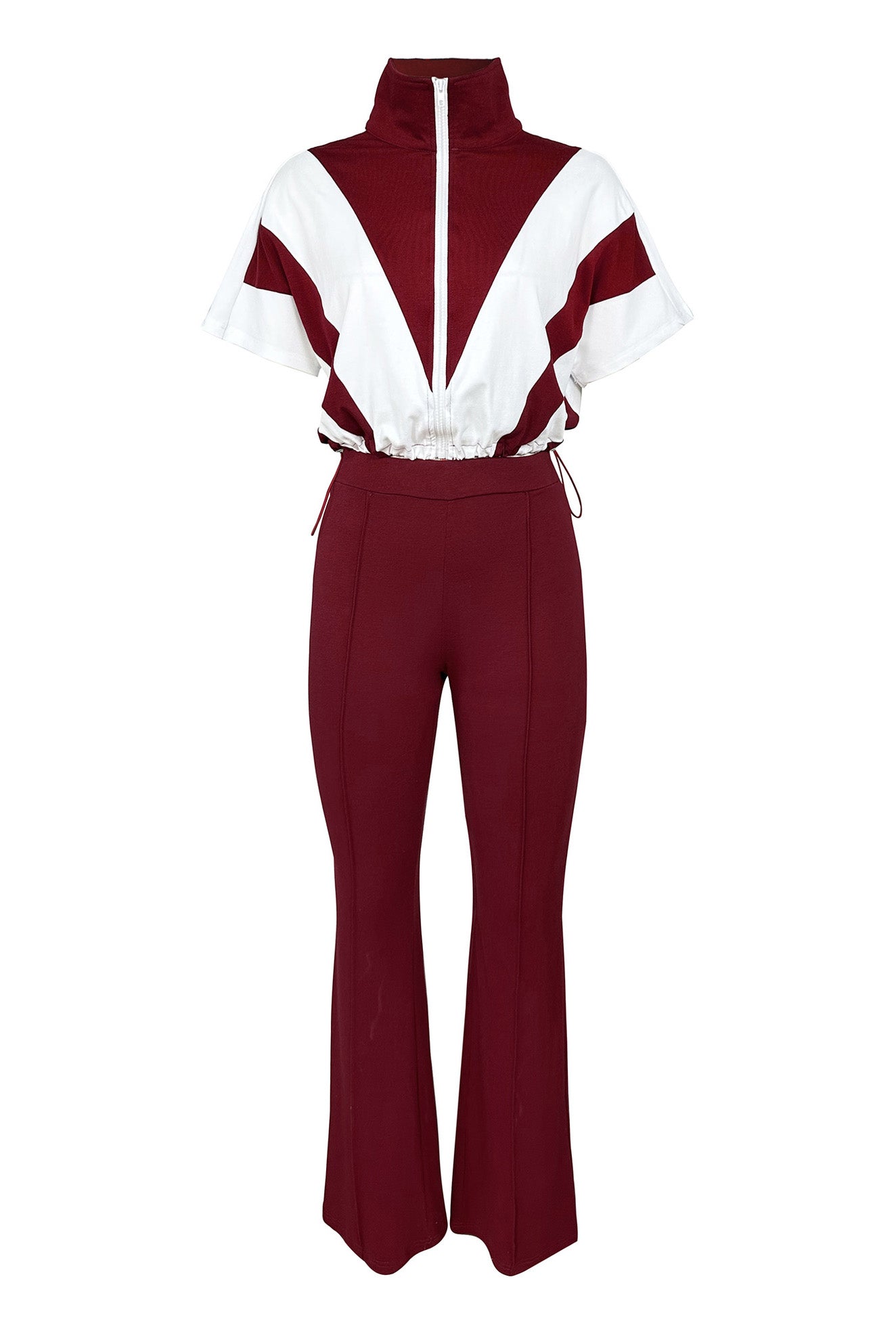 Elastic Waist Colorblock Sport 2-Piece Set Lavish Daily