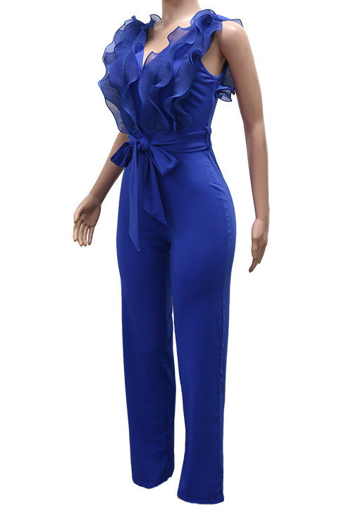 Ruffle Tank Jumpsuit Lavish Daily