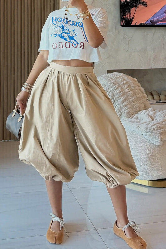 Pleated Balloon Leg Culotte Lavish Daily